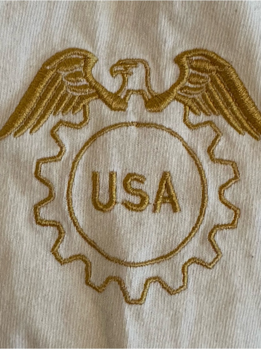 Old Navy Men’s Cream Long-Sleeve Crewneck Graphic Printed Tee w/ Embroidery XL - Picture 6 of 7